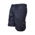 thumbnail image 1 of Nestiefly Men's Casual Stretch Cargo Shorts Classic Drawstring Elastic Waist Relaxed Fit Work Short with Pockets Navy 2XL, 1 of 4