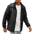 thumbnail image 1 of Nestiefly Men's Jacket UPF 50+ Sun Protective Zip Up Lightweight Jackets Fishing Long Sleeve Summer Wear with Pockets Black 2XL, 1 of 8