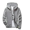thumbnail image 1 of Nestiefly Men's Lightweight Waterproof Rain Jacket Hoodies,Shell Hooded Outdoor Raincoat Hiking Windbreaker jacket Gray 3XL, 1 of 4