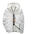 thumbnail image 1 of Nestiefly Men's Lightweight Waterproof Rain Jacket Hoodies,Shell Hooded Outdoor Raincoat Hiking Windbreaker jacket White 7XL, 1 of 4