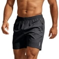 thumbnail image 1 of Nestiefly Mens Athletic Running Shorts Lightweight Quick Dry Drawstring Mesh Gym Shorts with Zipper Pockets Gray L, 1 of 6
