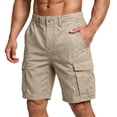 thumbnail image 1 of Nestiefly Mens Cargo Shorts 7 Inch Inseam Stretch Work Shorts Comfy Relaxed Fit Lounge Hiking Short with Multi Pockets Beige XL, 1 of 4