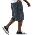 thumbnail image 1 of Nestiefly Mens Corduroy Shorts Casual Relaxed Fit Elastic Waist Drawstring 2026 Summer Beach Lightweight Comfort Lounge Short Navy 2XL, 1 of 3
