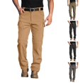 thumbnail image 1 of Nestiefly Mens Fleece Lined Cargo Pants Winter Snowboard Ski Waterproof Outdoor Climbing Hiking Pant Khaki XL, 1 of 10