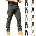 thumbnail image 1 of Nestiefly Mens Work Pants Cargo Stretch Casual Waterproof Outdoor Travel Hiking Pant With Multi Pockets(No Belt) Gray XL, 1 of 9
