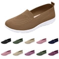 thumbnail image 1 of Nestiefly Orthopedic Shoes for Women Wide Width Mesh Walking Sneakers Arch Support Slip on Non Slip Shoes Camel US-6, 1 of 5