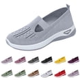 thumbnail image 1 of Nestiefly Orthopedic Shoes for Women Woven Wide Width Breathable Walking Slip On Non Slip Arch Support Sneakers Gray US-6.5, 1 of 5