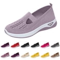 thumbnail image 1 of Nestiefly Orthopedic Shoes for Women Woven Wide Width Breathable Walking Slip On Non Slip Arch Support Sneakers Light Purple US-6, 1 of 5