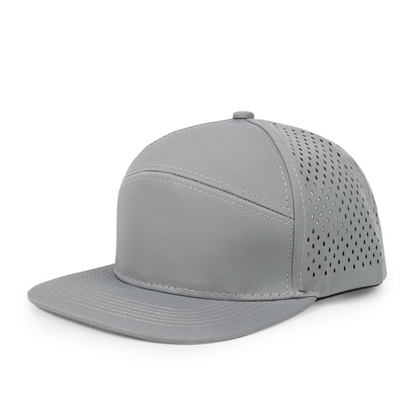Nestiefly Quick Dry Baseball Cap Flat Brim Snapback Golf Hat for Men Women Light Gray One Size