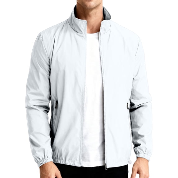Nestiefly Rain Jacket Men Lightweight Raincoats with Hood Waterproof Windproof Windbreaker with Pockets for Outdoor Travel 2026 White 6XL