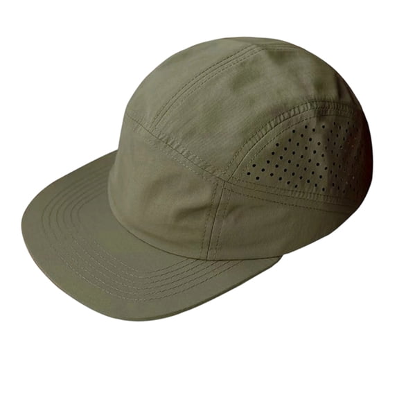 Nestiefly Short Brim Baseball Cap for Men, Quick Dry Mesh 5 Panel Hat, Lightweight Low Profile Outdoor Cap for Small Medium Heads 2026 Army Green One Size