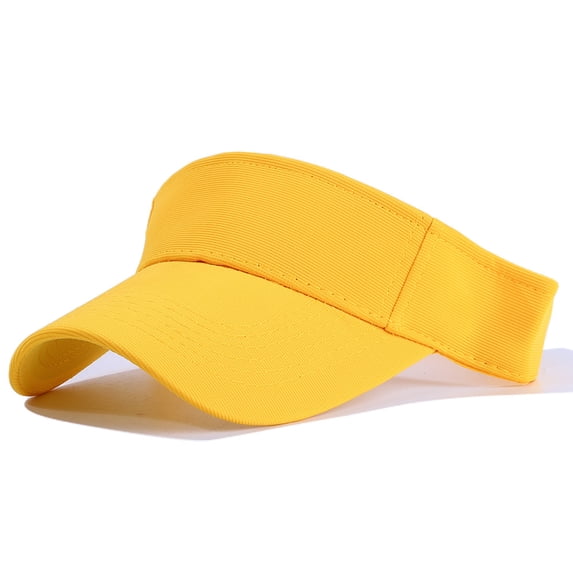 Nestiefly Visor Hat for Men & Women Quick-Dry Sun Visor Cap for Sports Tennis Golf Running Beach Outdoor Caps Hats Visors Sunvisors Yellow One Size