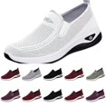 thumbnail image 1 of Nestiefly Women Walking Shoes Woven Orthopedic Wide Slip On Arch Support Sneakers Walking Non Slip Shoes White US-10, 1 of 7