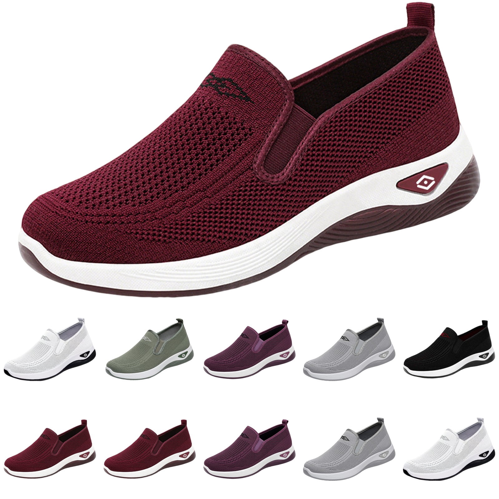 Nestiefly Women Walking Shoes Woven Orthopedic Wide Slip On Arch ...