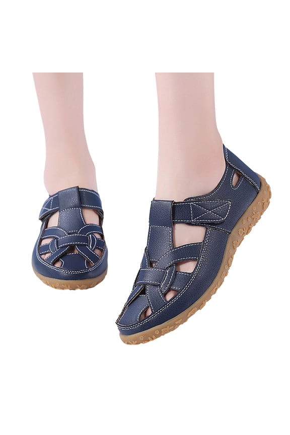 Women 's Classic Anti-Slip Rubber Sole Casual Flat Sandal Closed Toe Fisherman Sandals Comfy Work Sandal Everyday Walking Shoe 2026 Blue 36