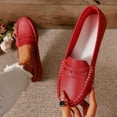 thumbnail image 1 of Nestiefly Women's Comfortable & Lightweight Penny Loafers Slip-Ons Business Casual Dress Shoes Work Office Flat Walking Shoes for Women Red 41, 1 of 9