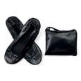 thumbnail image 1 of Nestiefly Women's Foldable Ballet Flats Bow Design Pointed Toe Fashion Versatile Fit for Wedding, Office, Travel Black 36, 1 of 3