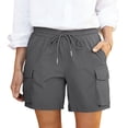 thumbnail image 1 of Nestiefly Women's Shorts Hiking Cargo Quick Dry Golf Active Athletic Shorts 7" Lightweight Summer with Pockets Dark Gray L, 1 of 8
