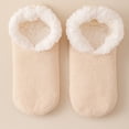 thumbnail image 1 of Nestiefly Womens Fuzzy Non Slip Gripper Slipper Socks, Warm House Slippers | Slipper Socks Ultra-Soft Beige, 1 of 6