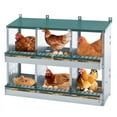 thumbnail image 1 of Nesting Boxes for Chickens, 3 Holes Chicken Nesting Boxes with Legs, Chicken Laying Box with Lid Cover, for Outdoor Chicken Coop Farm Yard, Rreen, 1 of 10