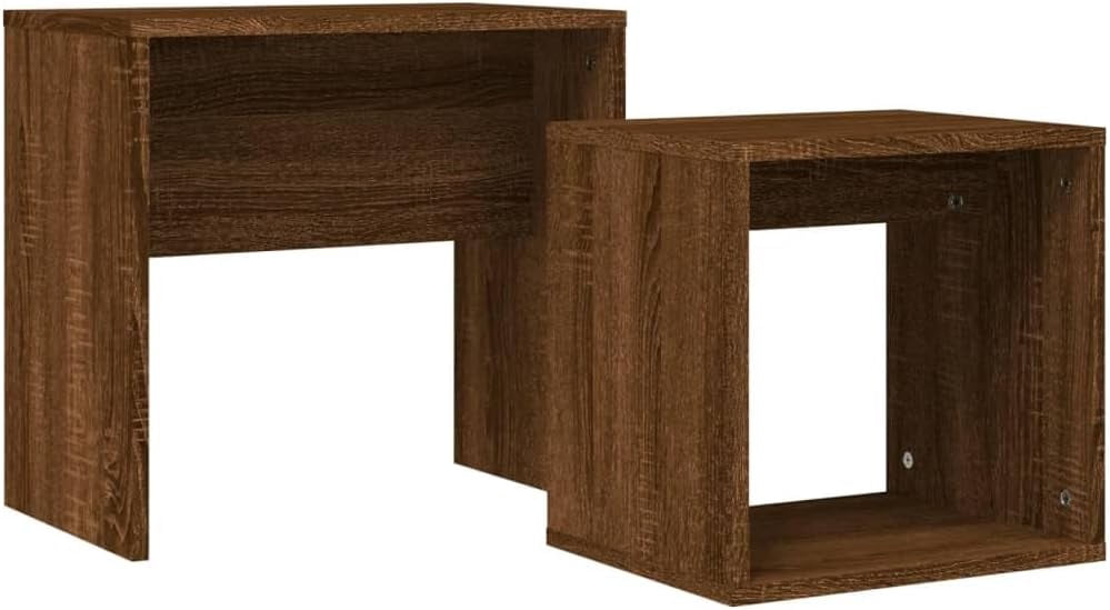 Nesting Coffee Table , Engineered Wood Multi-Level Side Tables, Space ...