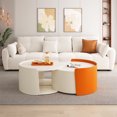 Nesting Coffee Table, Round Nesting Tables and End Tables for Small