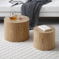 thumbnail image 1 of Nesting Coffee Table Set of 2, Modern Round Coffee Table with Non-Slip Feet, Wooden Circle Accent Tables for Small Spaces Living Room Bedroom Balcony Office Accent End Side Table, 1 of 7