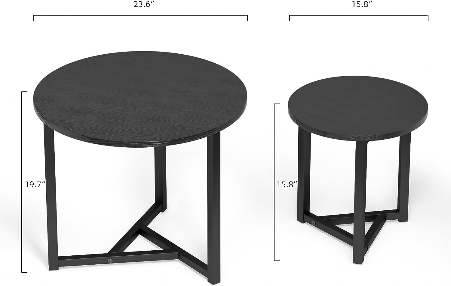 Nesting Coffee Tables Small Round Coffee Table Set of 2, Living Room