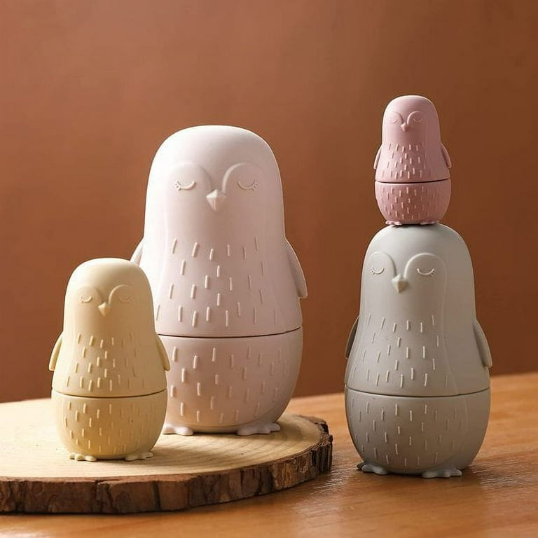 Nesting Dolls Russian Style Matryoshka Dolls for Kids Silicone Stacking Sorting Toys Set Montessori Educational Toy Gift for Girls Boys Birthday Home