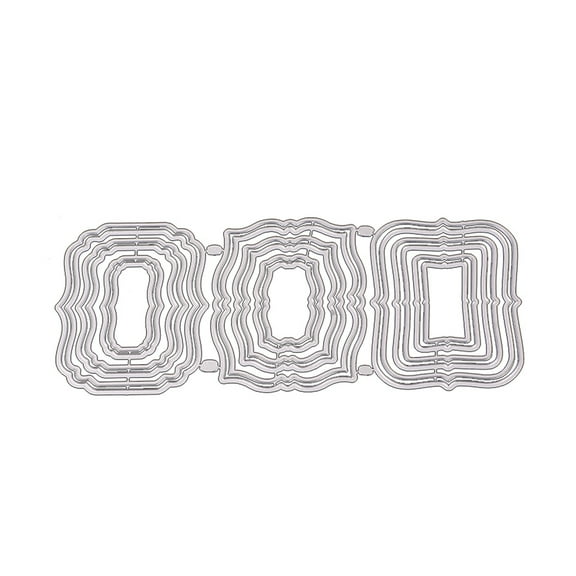 Geometry Cutting Dies Nesting Geometric Embossing Die Cuts for Birthday Card Making Scrapbooking Album Paper Crafts