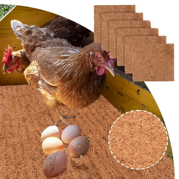 Nesting Pads For Chicken Coop Accessories Chicken Nesting Pads Nesting Bedding Washable Reusable Chicken Coop Liners For Laying Eggs Chicken Supplies (6Pcs) Home Decor 30X30X1Cm