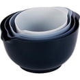 thumbnail image 1 of Nesting Plastic Mixing Bowl Set With Pour Spout, Microwave and Dishwasher Safe, BPA free Non-Slip Base, Set of 4 Size 1.7, 2.5, 3.5 and 4.5qt, Great for Prepping, Baking, Cooking (Haze Blue), 1 of 7