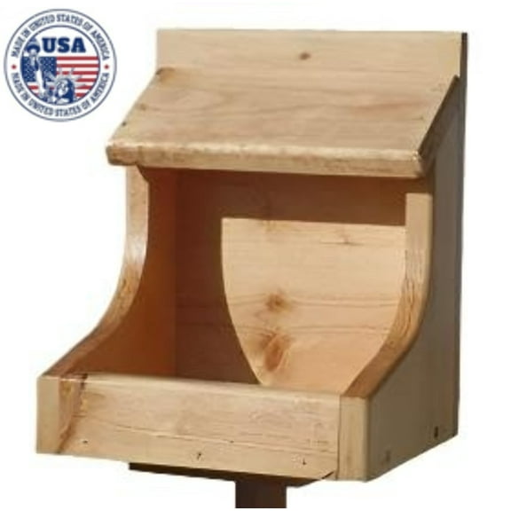 Nesting Shelf Box for Birds, (Cherry), Bird Houses by Mark, Made in USA