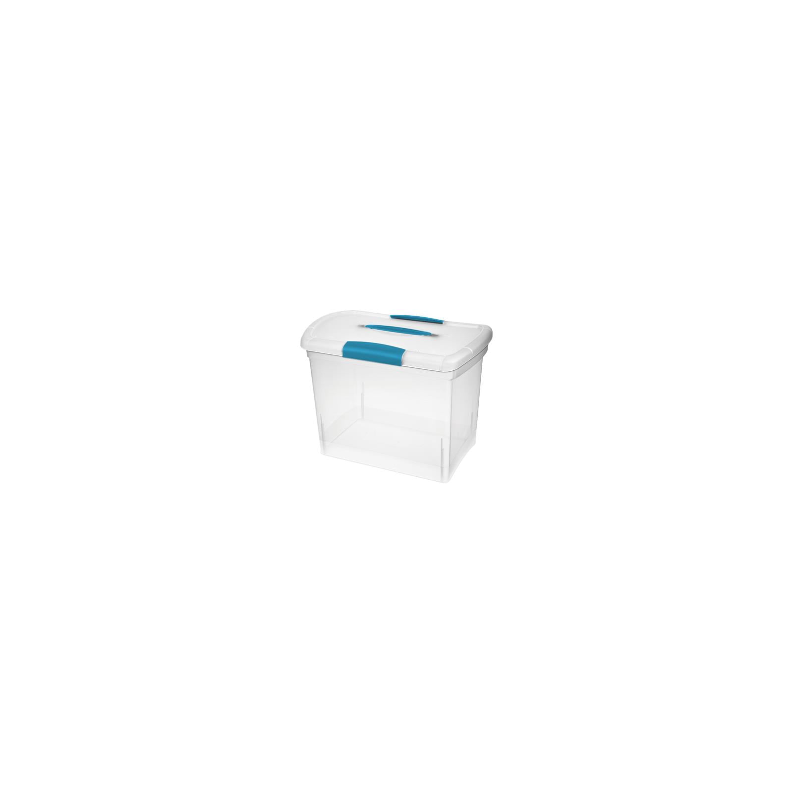 Clear Polypropylene Nesting Storage Box with Lid and Handle