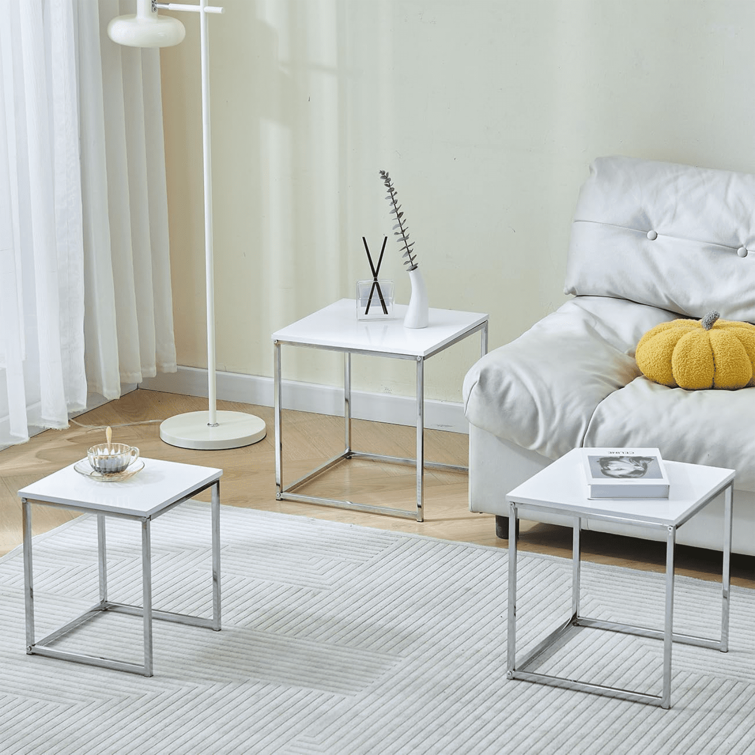 Nesting Tables Nest Coffee Tables High Gloss Square Modern Wood