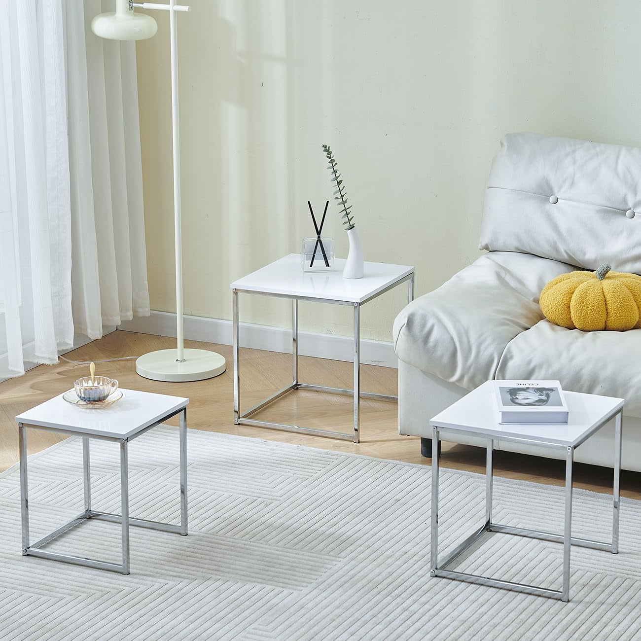 Nesting Tables Nest Coffee Tables High Gloss Square Modern Wood ...