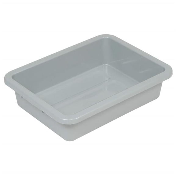 Nesting Tote Box - Gray - 20.25 x 15.25 x 5 in. - Set of 9 - Durable Plastic