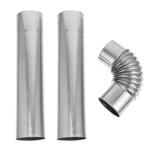 Nestingho 1 Set Tent Stove Extension Pipe Stainless Steel Chimney Pipes Camping Chimney Flue Pipe Stove Pipe Accessories for Outdoor Wood Stoves