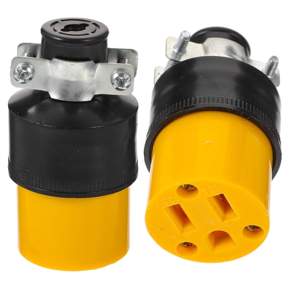 Nestingho 2- -Prong Grounding Electrical Plug End Replacement, 15A Female Connector for Extension Cord Repair, USA Standard