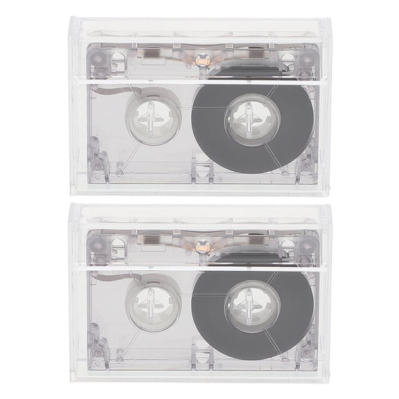 Nestingho 2pcs Mini Blank Cassette Tapes 60 Minute Portable Interview Machines Clear Recording Cassette Ideal For Music Speech And Diy Projects