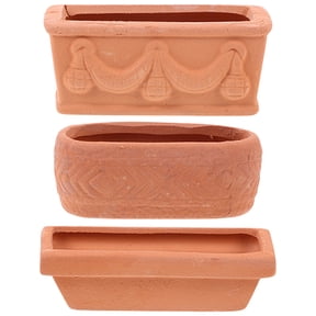 Nestingho 3pcs Small Mini Clay Pots Terracotta Pot Ceramic Pottery Planter Flower Nursery Pots Breeding Pots