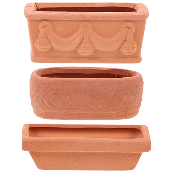 Nestingho 3pcs Small Mini Clay Pots Terracotta Pot Ceramic Pottery Planter Flower Nursery Pots Breeding Pots