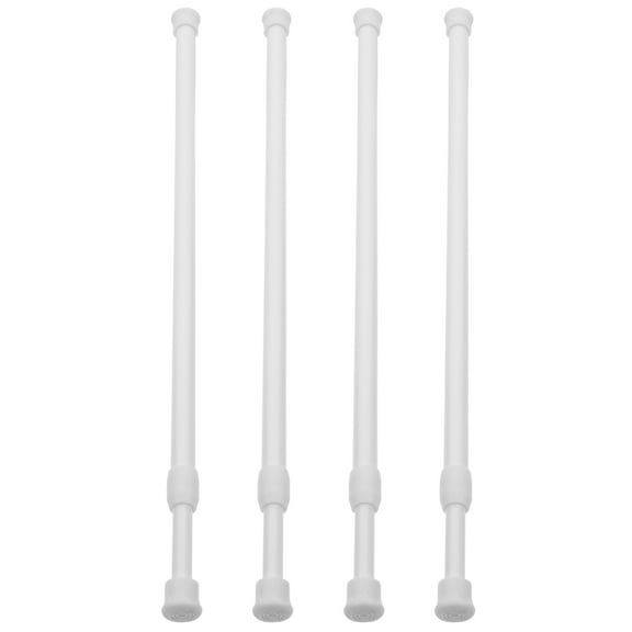 Nestingho 4pcs Extension Rod Spring Loaded Curtain Rod Closet Rod Adjustable Spring Rod