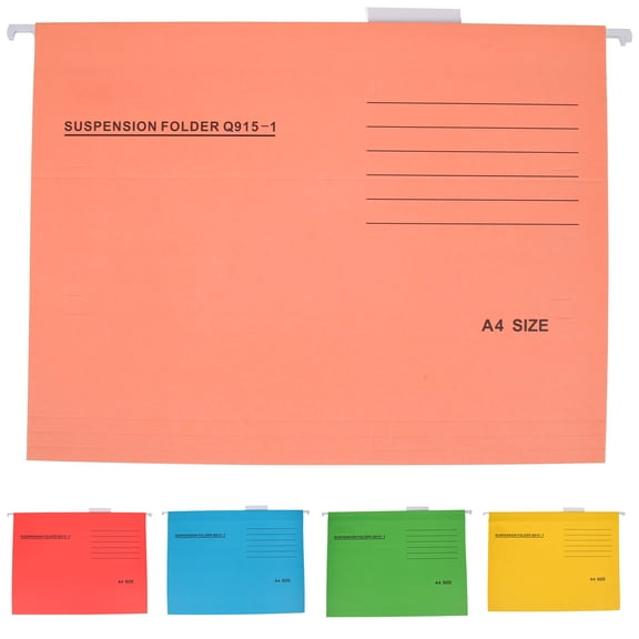 Nestingho 5Pcs Hanging File Folder Portable File Folder Hanging Receipt Pouch Colorful Bills Holder