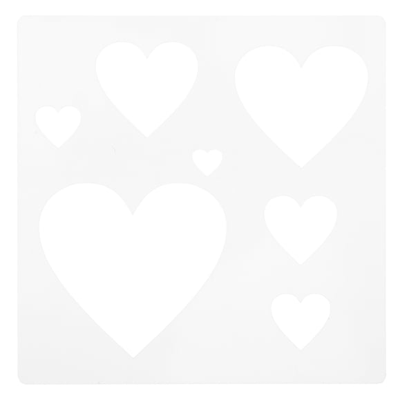 Nestingho Heart Shaped Stencil for Sketch Drawing, Holiday Craft Supply, Art Template for Painting and Decorating