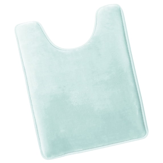 Nestl Contour Absorbent Memory Foam Bath Mat Set Bathroom Rug, Aqua, 24"x20"