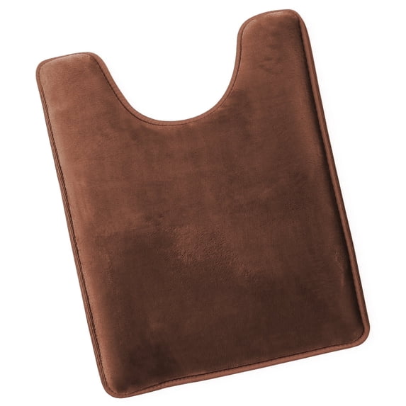 Nestl Contour Absorbent Memory Foam Bath Mat Set Bathroom Rug, Brown, 24"x20"