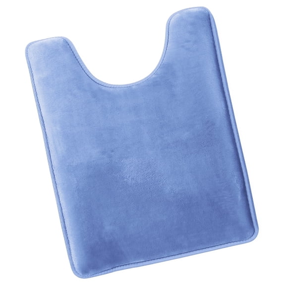 Nestl Contour Absorbent Memory Foam Bath Mat Set Bathroom Rug, Calm Blue, 24"x20"