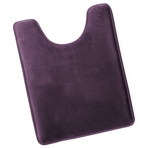 Nestl Contour Absorbent Memory Foam Bath Mat Set Bathroom Rug, Cream Purple, 24"x20"