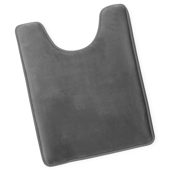 Nestl Contour Absorbent Memory Foam Bath Mat Set Bathroom Rug, Gray, 24"x20"
